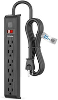Power Strip Surge Protector, 15 Feet Extension Cord, 600 Joules Surge Protection, Multiple Protection 6 Outlet Strip, ETL Listed 1 Pack by TiFFCOFiO