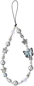Beaded Phone Charm Lanyard Strap Girly Style Fixed Beads Pearl Lanyards by Staqlo