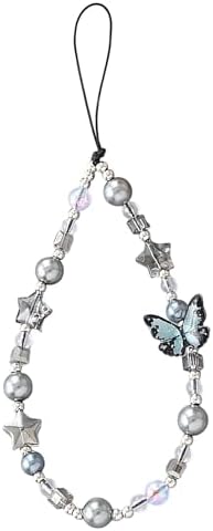 Beaded Phone Charm Lanyard Strap Girly Style Fixed Beads Pearl Lanyards by Staqlo