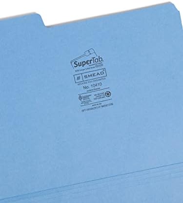 Smead SuperTab Heavyweight File Folder, Oversized 1/3-Cut Tab, Letter Size, Assorted Primary Colors, 50 per Box (10410) - Image 3