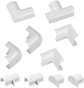 D-Line Medium Cable Raceway Accessory Pack, Join 1.18in x 0.59in Cord Cover Lengths, 10 Accessories Included, Hide Cords Around a Variety of Angles - White by D-LineUSAinc