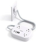 Cruise Essentials 2026,One Beat Travel Power Strip with USB C,Flat Plug 6ft by OneBeat