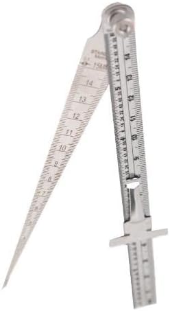 Taper Composition Gauge 1-6 Inch 1-15 Gap Diameter Depth Measuring Stainless Steel Imperial Metric Measurement Welding Gauge by Necygoo
