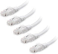 Cable Matters 10Gbps 5-Pack Snagless Cat 6 Ethernet Cable, 14ft, White by CableMatters