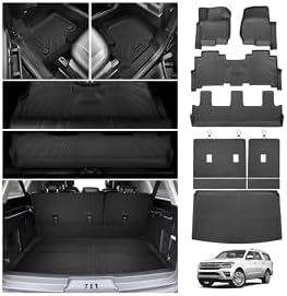 Cartist Floor Mats for Ford Expedition MAX 2018-2024 (8 Seats-2 Row Bench Seat), All Weather Cargo Liner for Expedition Accessories, Heavy Duty Car Mats, Car Accessories (Only Fit MAX) by cartist
