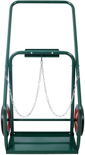Deluxe Welding Cylinder Hand Truck with 10-Inch Solid Rubber Wheels, 440lbs Capacity Dual Welding Cylinder Cart, Large Dual Oxygen Tank Cart Dolly - Image 3