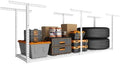 2x8ft Overhead Ceiling Garage Storage Rack, 400LBS Capacity, White by eShelf