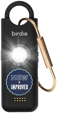 She’s Birdie 3.0 New Version – The Original Personal Safety Alarm for Women by Women–Loud Siren, Flash Light and Rechargeable Battery in a Variety of Colors (Charcoal Black) by ShesBirdie