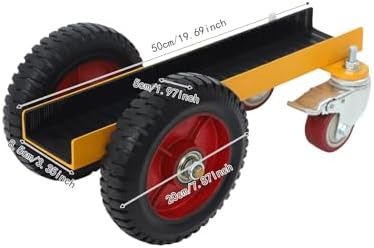 Four-Wheel Panel Handling Trolley, Panel Dolly Heavy Duty Door Cart with Anti-Fall and Anti-Tilt for Plasterboard, Wheels Panel Cart for Homes Warehouses Renovations Construction Sites - Image 2
