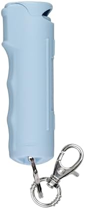 SABRE Pepper Spray with Fast Flip-Top Safety & Snap‑Clip Keychain for Self Defense - Maximum Police Strength OC with UV Marking Dye, 10‑Sec. Spray, 14-ft Range, Finger Grip, Made in USA, 0.54 fl oz by SABRE