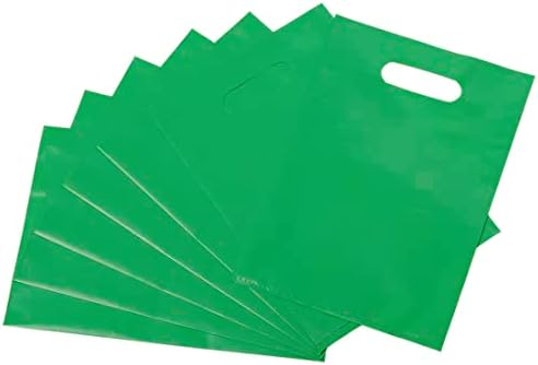 ysmile Green Plastic Shipping Bag with Handle for Small Business Poly Merchandise Bag for Retail in Bulk Party Favor 2.5 Mil 7.8"x11.8" - Image 3