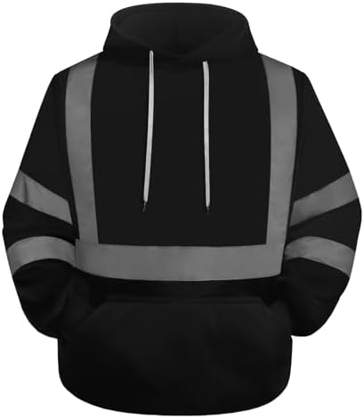 TCCFCCT Construction Jacket for Men and Women - Class 3 High Visibility Reflective Hoodie, Hi Vis Safety for Surveyors, Durable, Meets ANSI - WT-Black 5XL by TCCFCCTPROFESSIONALSAFETYSOLUTIONS