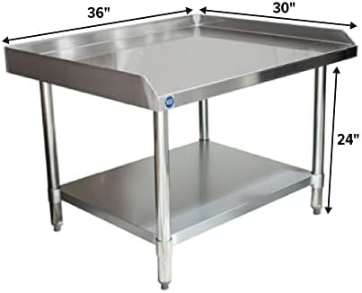 30" Deep x 36" Long Stainless Steel Equipment Stand with Undershelf - Express KitchQuip NSF Certified 18 Gauge Grill & Appliance Stand for Commercial Kitchens - Image 2