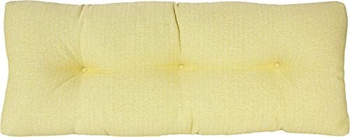 Klear Vu The Gripper Non-Slip Tufted Bench Cushion for Indoor Furniture, Assembled in USA, Entryway Storage, Bay Window, Corner Nook or Piano Seat, 27 Inches, Solid Yellow - Image 3