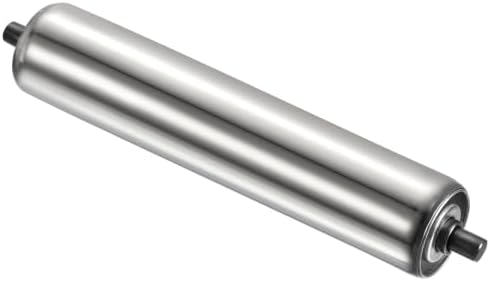 PATIKIL Conveyor Roller 3.5" Diameter 14" Length, 1 Pack Stainless Steel Transmission Replacement Part Galvanized End, Silver by PATIKIL