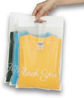 Donyson Frosted Thank You Bags with Handle, 6x9, 100 Pack, for T-Shirts by Donyson