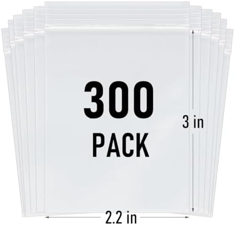 300 PCS Small Plastic Bags, 2.2 x 3 Inch Transparent Jewelry Bag - Image 2