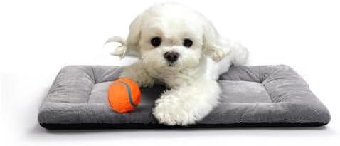 Dog Crate Pad Washable Dog Bed for Crate Extra Small Cozy Mat 22-Inch Gray by VERZEY