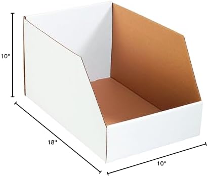 BOX USA BBINJ101810 Jumbo Open Top Bin Boxes, 10" x 18" x 10", Oyster White (Pack of 25) - Image 5