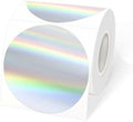 3 Inch Holographic Round Thermal Labels, Direct Thermal Stickers, Printable Labels for DIY Logo Design, QR Code, Name Tag, Price Tag & Packaging, 200Pcs/Roll by Unknown