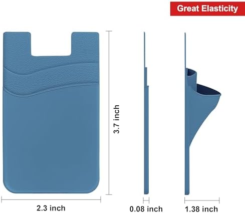 Senose Phone Wallet, Phone Card Holder Stick On Silicone Credit Card Holder - Image 5