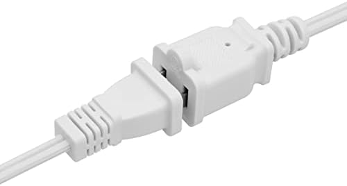 Small Extension Cord 1 FT,2 Prong White,Thin and Short Extension Cords,US Male/Female White Power Cable for Home,Office or Christmas Lights - Image 3