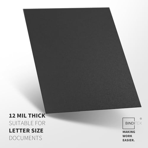 Binditek 12 Mil Sand-Textured Binding Covers, Letter Size, Black, 50 Pack - Image 3