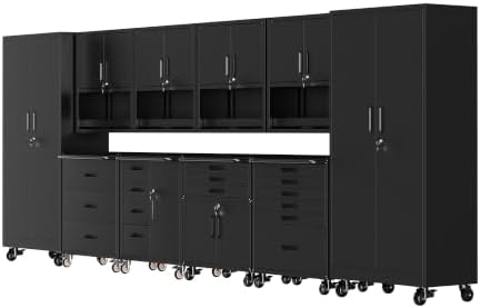 10-Piece Garage Storage Cabinets System Heavy Duty Workshop Set by FLIXELIO