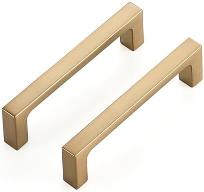 Ravinte Champagne Bronze Kitchen Square Cabinet Handles 3-1/2 Inch 10 Pack by Ravinte