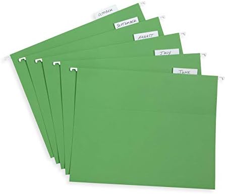 Blue Summit Supplies 25 Hanging File Folders, Letter Size, Green - Image 5