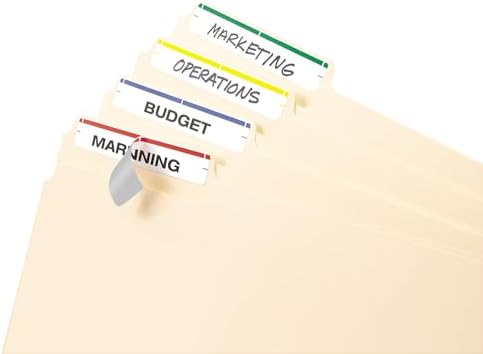 Avery File Folder Labels on 4" x 6" Sheets, Permanent Adhesive, Assorted Colors, 2/3" x 3-7/16", 4,536 Labels, Pack of 18 (5215) - Image 3
