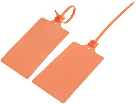 Plastic Seals Shipping Tags Logistics Use Big Sign Tie Large Label Tie, 255mm Total Length, Package of 100pcs (Orange) - Image 2