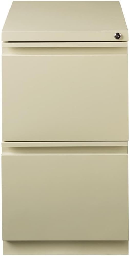Pemberly Row 2 Drawers 27.75" Vertical Beige Metal Filing Cabinet Lockable - Image 5
