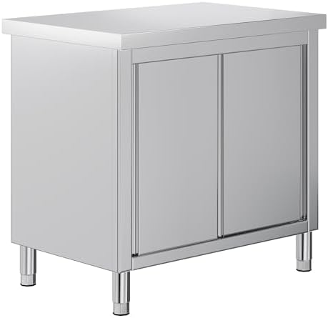 Jocisland 36-Inch Stainless Steel Work Table with Cabinet by Jocisland
