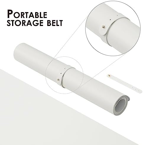 Large Desk Mat - 47.2"x 17" Non-Slip PU Desk Pad for Office and Home - Ideal for Large Mouse Pad and Desk Mats on Top of Desks(White) - Image 4