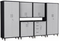 6-Piece Garage Storage Cabinets System Heavy Duty Workshop Set by FLIXELIO