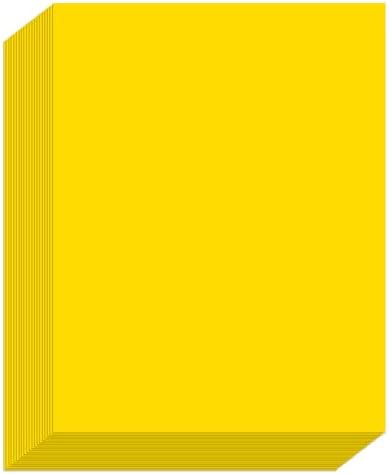 LLIKED 8-1/2" x 11" Fluorescent Yellow Address Labels 30 Sheets by LLIKED
