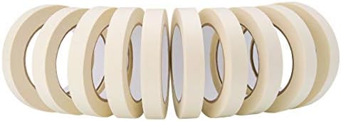 Lichamp Masking Tape 10 Pack General Purpose Beige White Color, 0.75 inch x 55 Yards x 10 Rolls (550 Total Yards), for Painting, Home, Office, School Stationery, Arts, Crafts etc. (3004) - Image 7