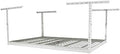 SafeRacks 4x6 Overhead Garage Storage Rack, White, 18"-33" Height by SafeRacks