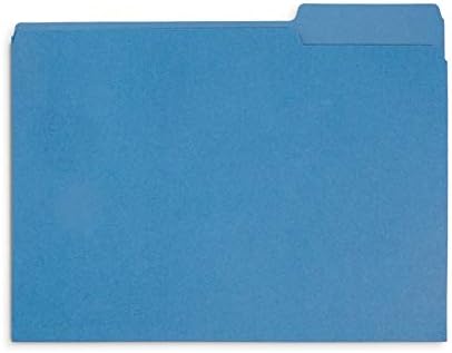 Blue Summit Supplies 100 File Folders, Letter Size, 1/3 Cut Tab, Blue - Image 3