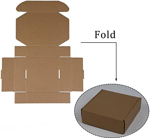 6x6x2 Inches Shipping Boxes Pack of 25, Brown Corrugated Cardboard Boxes for Small Bussiness, Packing and Mailing - Image 3