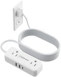 Flat Plug 15 Extension Cord with 4 AC Outlets by ForSmarterLifestyle