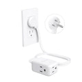 3FT Short Extension Cord Right Angle Flat Plug, 3 Prong Outlet Extender by NUTICT