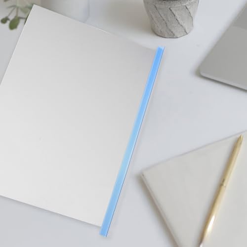 KALLORY 20pcs Blue Bookbinding Slide Binders 310mm X 15mm Plastic Binding Bars for A4 Document Binding Folders Office and School Report Covers - Image 5