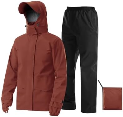 iCreek Rain Suit Waterproof Breathable Lightweight 2-Piece Rain Gear Unisex by iCreekoutdoor