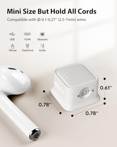 18 Pack Cord Organizer, Magnetic Cable Clips, Under Desk Management, White - Image 5