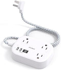 Cruise Essentials 2026,One Beat Travel Power Strip with USB C,Flat Plug 3ft by OneBeat