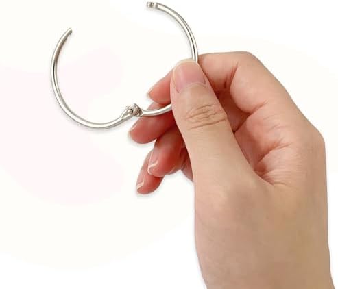 KTOJOY 2 Inch (15 Pack) Loose Leaf Binder Book Rings, with Metal Nickel Plated for Key,and Index Cards, for School, Home, or Office, Silver - Image 5
