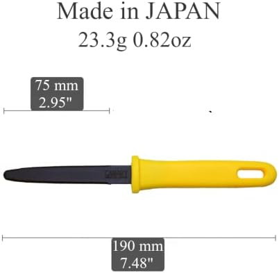 CANARY Cardboard Cutter with Non-Stick Coated Blade - 7.5" Box Cutter Utility Knife for Breaking Down Boxes & Opening Packages - Made in Japan, Yellow - Image 2