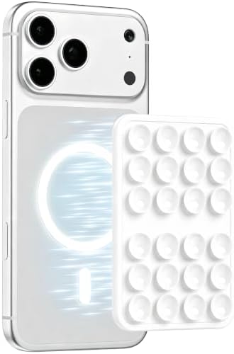 2026 Upgraded Magnetic Suction Sticky Phone Grip for Magsafe Case, White by Bethebestbrandyoucantrust